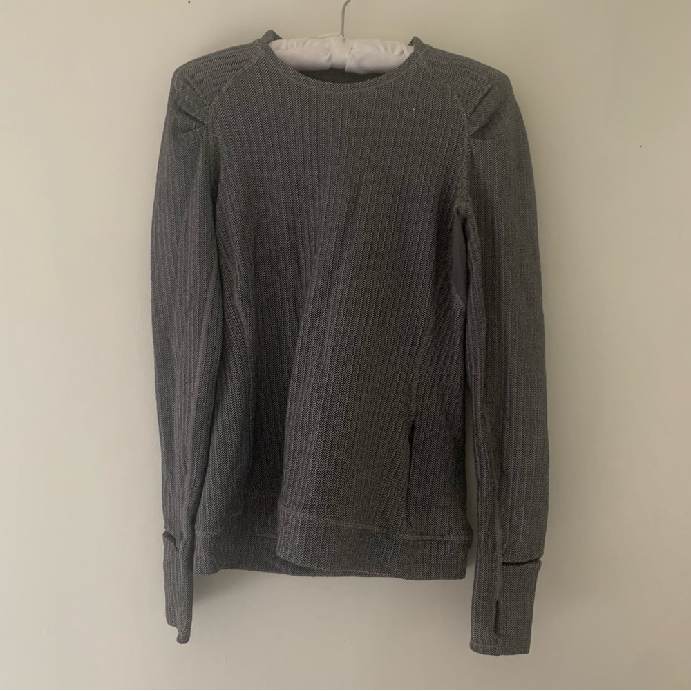 Lululemon Houndstooth Black & Gray Top Sz 8